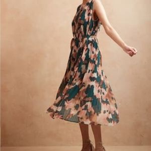 Banana Republic Tie Waist Midi Dress Size Large